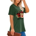 thumbnail image 3 of XCHQRTI Christmas Tree Shirt for Women Plus Size Tshirt Short Sleeve Graphic Top, 3 of 11