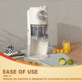 thumbnail image 4 of Shaved Ice  - Snow Cone  for Homemade Shaved Ice, Snow Cones, Slushie Ice Shaver with Stainless Steel Blade Adjustment Knob, 2 Reusable Ice  Cups - White, 4 of 6