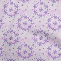 oneOone Cotton Flex Purple Fabric Watercolor Floral Sewing Craft Projects Fabric Prints By Yard 40 Inch Wide