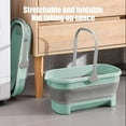 thumbnail image 6 of Eliaeconx Cleaning Bucket, 4.2 Gallon Foldable Water Pail with Scrub Brush, Space Collapsible Design, Green, 6 of 6