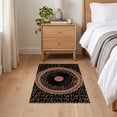 thumbnail image 3 of ODIKA 2'x3' Ultra-Soft Accent Mat, Album Themed Round Design Featuring Groove Rings And Musical Symbols None Washable, Bare feet friendly, Easy Care Indoor rug for Bedside, Footrest, 3 of 7