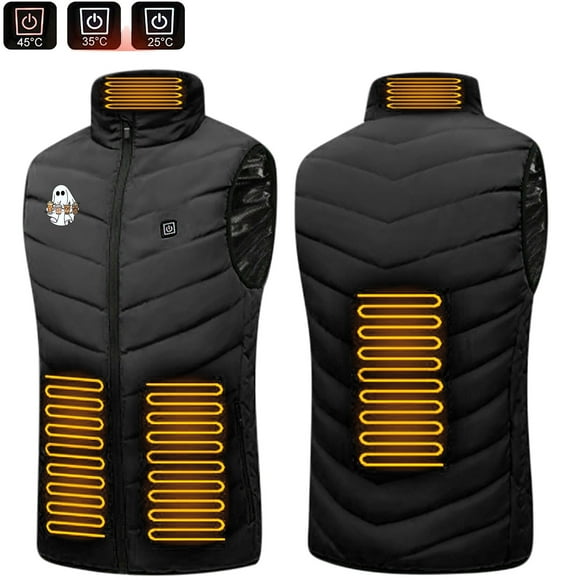 Meichang Heated Vest Men and Women Waterproof Outdoor Travel Outerwear Rechargeable with USB Port Heated Jacket Hunting Body Warmer Heated Clothing
