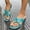 Navy, variant on Women's Metal Decor Leather Thong Sandals Open Toe Slip on Flat Sandal Casual Flip Flops White 6(37)