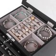 thumbnail image 4 of Handcrafted Wooden Jewelry Box Organizer Wood 6 Layers Case with 5 Drawers-Black, 4 of 6