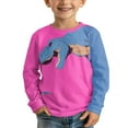 thumbnail image 3 of FUIALDOLG Shark Dinosaur Shirts for Toddler Girls 15-16 Years Long Sleeve Round Neck 2 Pack Pink Tops Breathable Soft T-Shirts Tees, 3 of 6