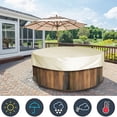 thumbnail image 3 of Housse de Baignoire Extérieure Ronde Housse de Spa Imperméable Anti-Poussière - Gris (: 200*30cm), 3 of 12