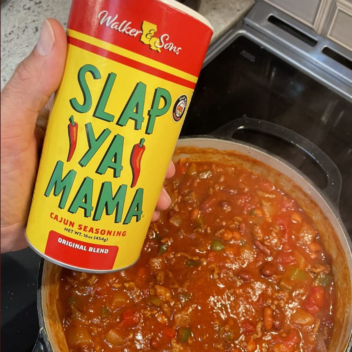 Slap Ya Mama Cajun Seasoning by Walker & Sons, Original Blend, 16 oz Canister – Certified Cajun, Gluten Free, No MSG