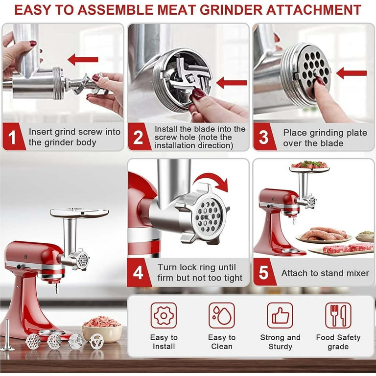 Meat mincer and sausage stuffer attachment set - KitchenAid