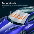Anpro Car Sun Shade Windshield Umbrella, Foldable Car Umbrella Sunshade