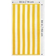 thumbnail image 2 of Utopia Towels 4 Pack Cabana Stripe Beach Towel, 30 by 60 Inches, Oversized 100% Ring Spun Cotton Pool Towels, Highly Absorbent Quick Dry Bath Towels for Beach, and Swim, Yellow, 2 of 8