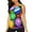 Colorful Easter Eggs1, variant on Colorful Mushrooms print women's scoop neck, loose-fit workout tank tops for the gym.