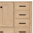 thumbnail image 6 of ARIEL Cambridge 61 Inch Single Rectangle Sink Bathroom Vanity With Pure White Quartz Countertop 1.5 Inch Edge In Oak, 6 of 7