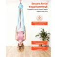 thumbnail image 4 of Dual-Mode Aerial Yoga Swing Supports 300 lbs, Durable Nylon Material & Braided Daisy Rope, Comes with Zippered PE Case - Ideal for Gymnastics and Relaxation, 4 of 9