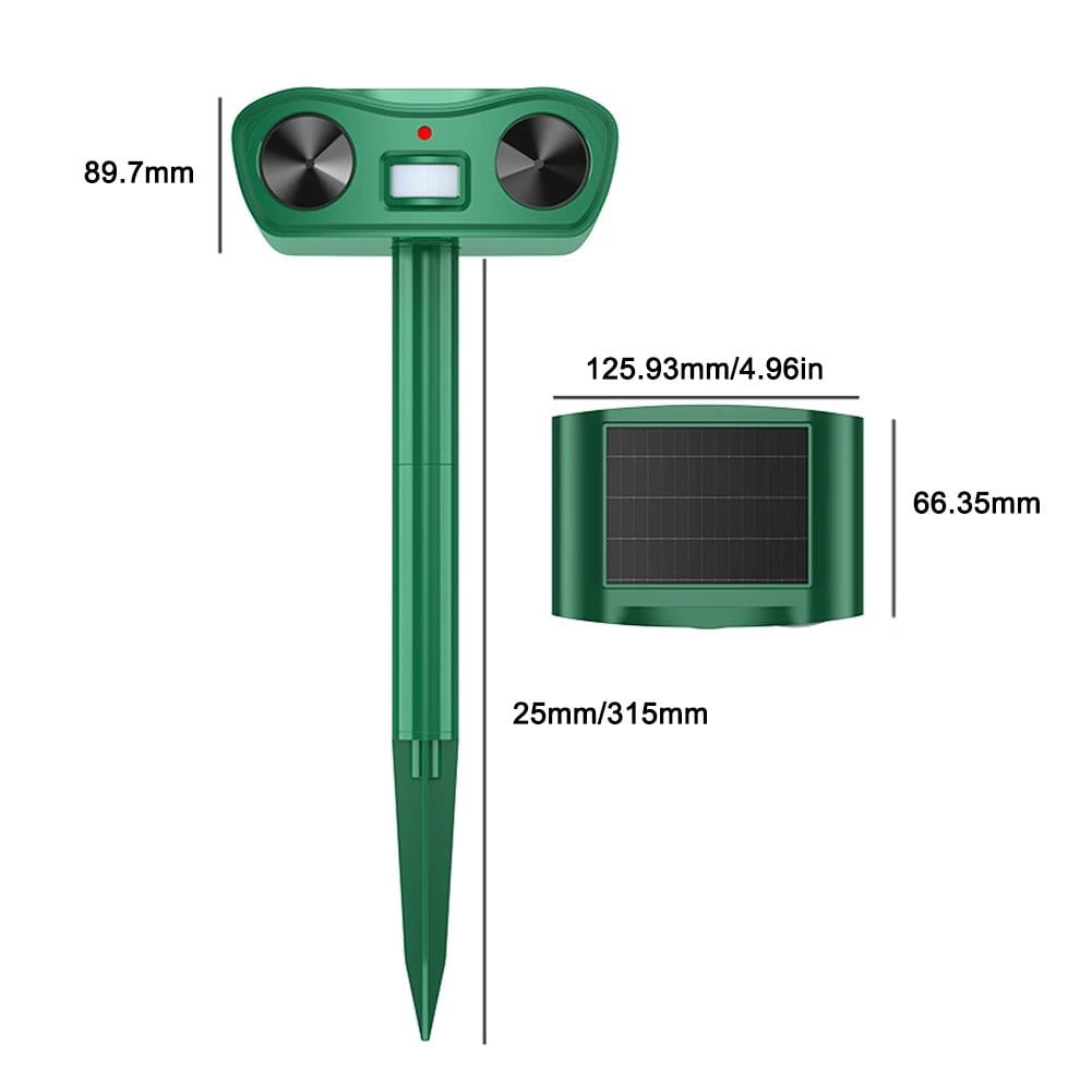 Solar Ultraso-nic Animal Repe-ller, USB Rechargeable Outdoor Deterrent for Dogs & Cats