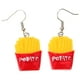 thumbnail image 1 of EeaseMX 1 par de pendientes interesantes, pendientes decorativos con forma de papas fritas, regalo, 1 of 7