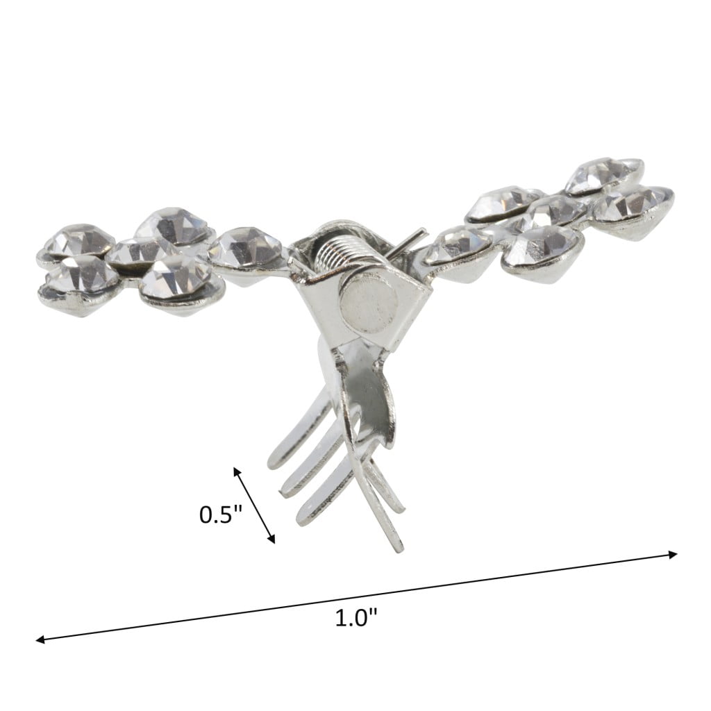 Scunci Mini Rhinestone Claw Clip, Multicolor, 6 Count