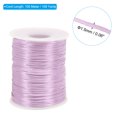 thumbnail image 2 of Uxcell 1.5mm x 109 Yard Nylon Satin Cord 1.5mm Beading String Braided Rope, Light Purple, 2 of 6