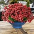 thumbnail image 7 of VVYXX 6PCS Fake Artificial Flowers Red Violet Long Stems Realistic Faux Silk Violet Bouquets Wedding Bridal Shower Centerpieces Floral Arrangements Party Mothers' Day Gift, 7 of 7