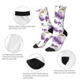 thumbnail image 4 of Fotbe Orchids Flowers Calcetas Largas con Estampado para Hombre y Mujer – Calcetas de Compresión Transpirables y Elásticas, Viajar y Uso Diario Talla 5-11, 4 of 6
