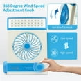 thumbnail image 3 of Solar Camping Fan Portable Fan Rechargeable With Led Light Flashlight Handle Desk Table Fan For Office Home Picnic Travel, 3 of 8