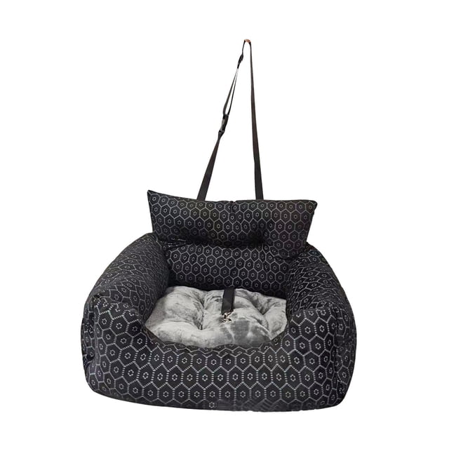 Asiento elevador para perros, asiento para perros para automóvil, portátil, cómodo, protección para , perrera al aire libre, mascotas, asiento Negro