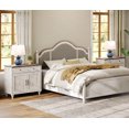 thumbnail image 5 of Farmhouse Nightstand With 4 Wooden Doors, 2 Drawers Mid Century Modern Wooden Closet Storage Organizer for Bedroom Or Living Room, Rustic White, 5 of 7