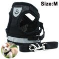 thumbnail image 1 of Dog Harness and Leash Set for Dogs, Soft Mesh Padded Harness for Puppies and Cats, Reflective Adjustable Breathable Chest Harness for Walking, Running, Training M Black, 1 of 8