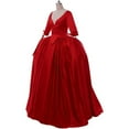 thumbnail image 3 of Women's Scottish Highland Dress Claire Fraser Red Dress Ball Gown, 3 of 7
