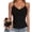 Black, variant on Womens Soft Tank Tops with Built in Bra Cami Women Cute Lace Shirts Summer Adjustable Spaghetti Straps Camisole Women Ribbed Breathable Cami Tanks Beach Travel Outfits, Black L