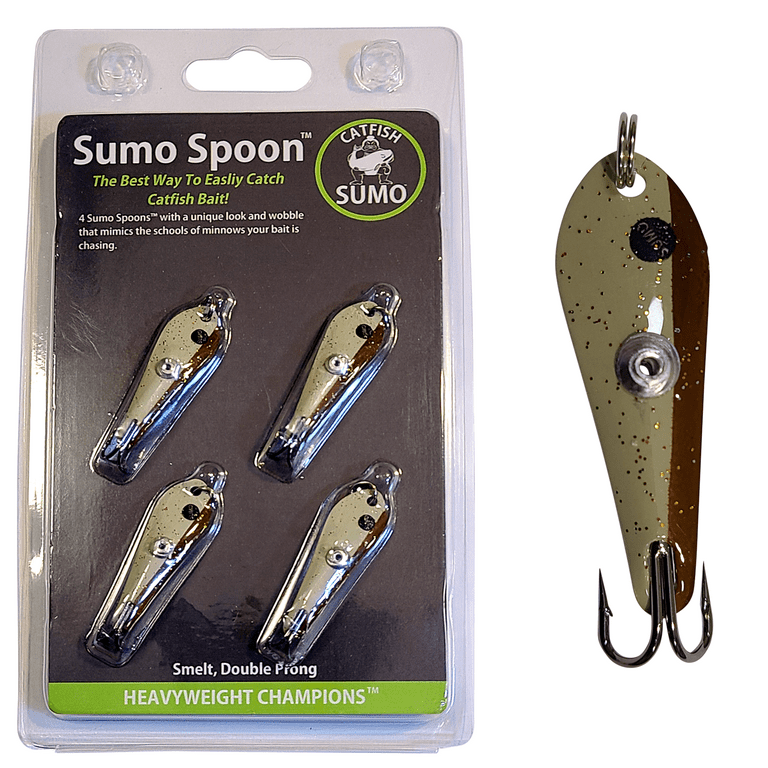 Sumo Spoon - Catfishing Bait Spoon for Skipjack, White Bass, Striped Bass  and Other Baitfish, 1 5/8