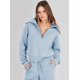 thumbnail image 4 of Conjunto de chándal de 2 piezas para mujer, otoño de 2023, sudadera holgada con media cremallera y pantalón de chándal de pierna ancha, conjunto de chándal para estar en casa., 4 of 5