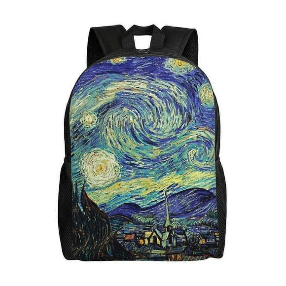 Van Gogh School Bag Cartoon Backpack Fashion Boys Bag Student Schoolbag Travel Backpack