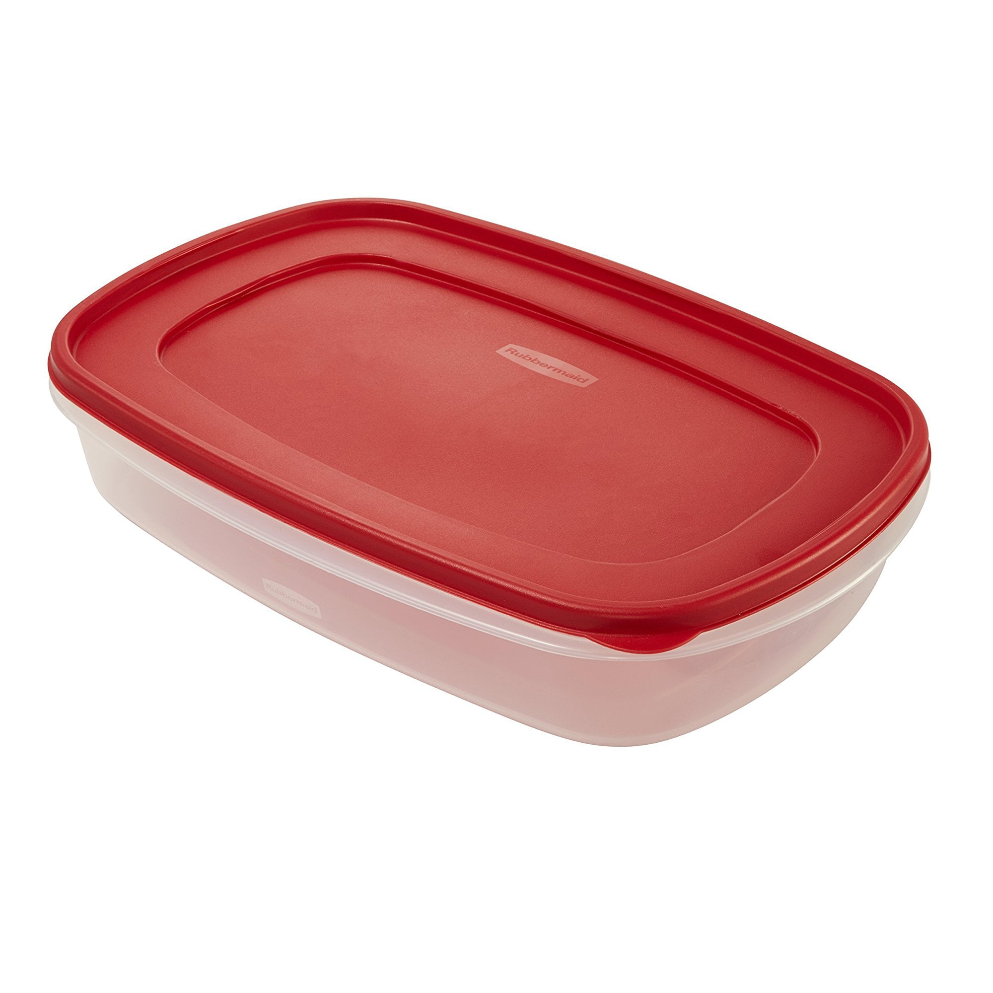 Plastic 15 Litre Square Cake Storage Box Red Lid 