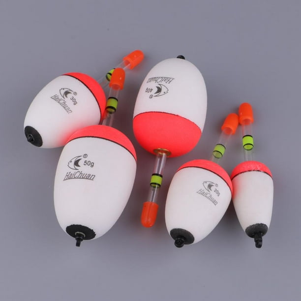 5 Uds. de Flotadores con Barra Luminosa Profesional, Boya Vertical de Espuma EVA para Pesca en El Mar , 10-50g DYNWAVEMX Flotadores de espuma EVA