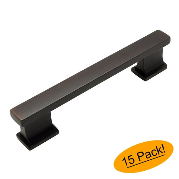 15 Pack - Cosmas 702-3.5ORB Oil Rubbed Bronze Contemporary Cabinet Hardware Handle Pull - 3-1/2" Inch (89mm) Hole Centers