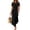 Black, variant on Womens Summer Maxi Dress Casual Short Sleeve Tie Waist Split Long Tshirt Dresses 2026 Spring Vacation Cruise Clothes, S