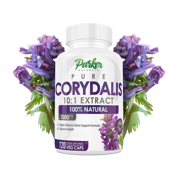 Parker Naturals Corydalis Yanhusuo Root Extract 1000mg, Natural Relief Supplement, Vegetarian Capsules, 120 Ct