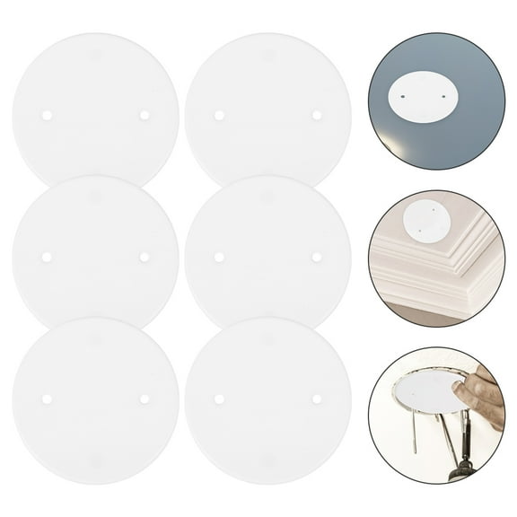 PENIKOKO 50Pcs White Ceiling Hole Cover Plates Flat Round Blank Electrical Covers