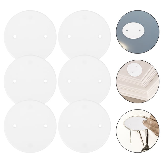 ELAYARD 50Pcs White Electrical Box Cover Plate Ceiling Hole Cover for Recessed Light and Junction Box