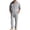 Gray, variant on Men's 2 Piece Hooded Short Sleeve Shirt And Long Pants Set, Lightweight Linen Style Casual Summer Outfit For Vacation, Daily Wear And Outdoor Loungewear,White,L