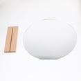 thumbnail image 3 of Raindrops Frameless Acrylic Tabletop Mirror with Wooden Base for Stylish Vanity Setup, 3 of 8