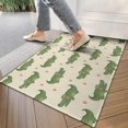 thumbnail image 4 of Beige Crocodiles Hearts Pattern Door Rugs,Washable Non Slip Door Mats Indoor,Decorative Door Mats,Entry Mat Indoor for Entrance,Bedroom,Kitchen,Bathroom,17"x30", 4 of 6