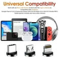 thumbnail image 5 of Magnetic charging cable [3-pack, 10ft/10ft/10ft] 540 ° rotating magnetic phone charger 3-in-1 magnetic USB cable with LED light nylon braided magnetic charger for iProduct/Micro USB/Type C device-Red, 5 of 7