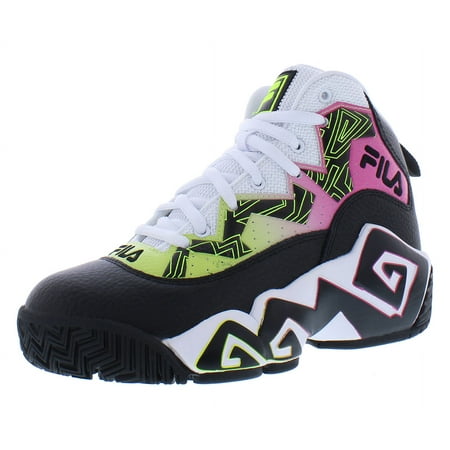 Fila Mb Girls Shoes Size 5, Color: Black/Pink/Neon