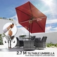 thumbnail image 4 of Outsunny Parasol de Patio 9 Pi, Parasol de Table d'Extérieur avec Inclinaison, 4 of 10