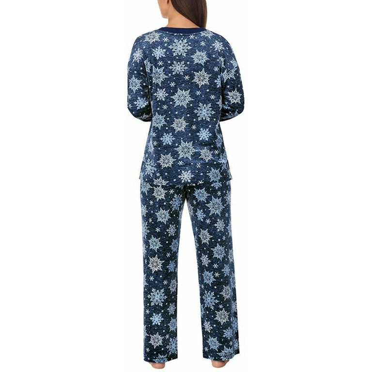 Nautica Women s 2 Piece Cozy Fleece Pajama Sleepwear Set Walmart