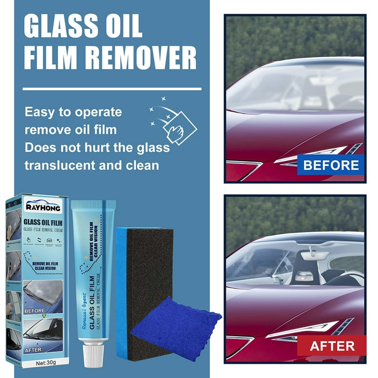 Car Glass Oil Film Removing Paste Clean Polish Spray For Car Window  Powerful Shine Glass Cleaner