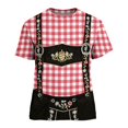 thumbnail image 2 of Men's Oktoberfest Suspender Lederhosen Costume Shirt Realistic 3D Print Festival Casual Tops, 2 of 4