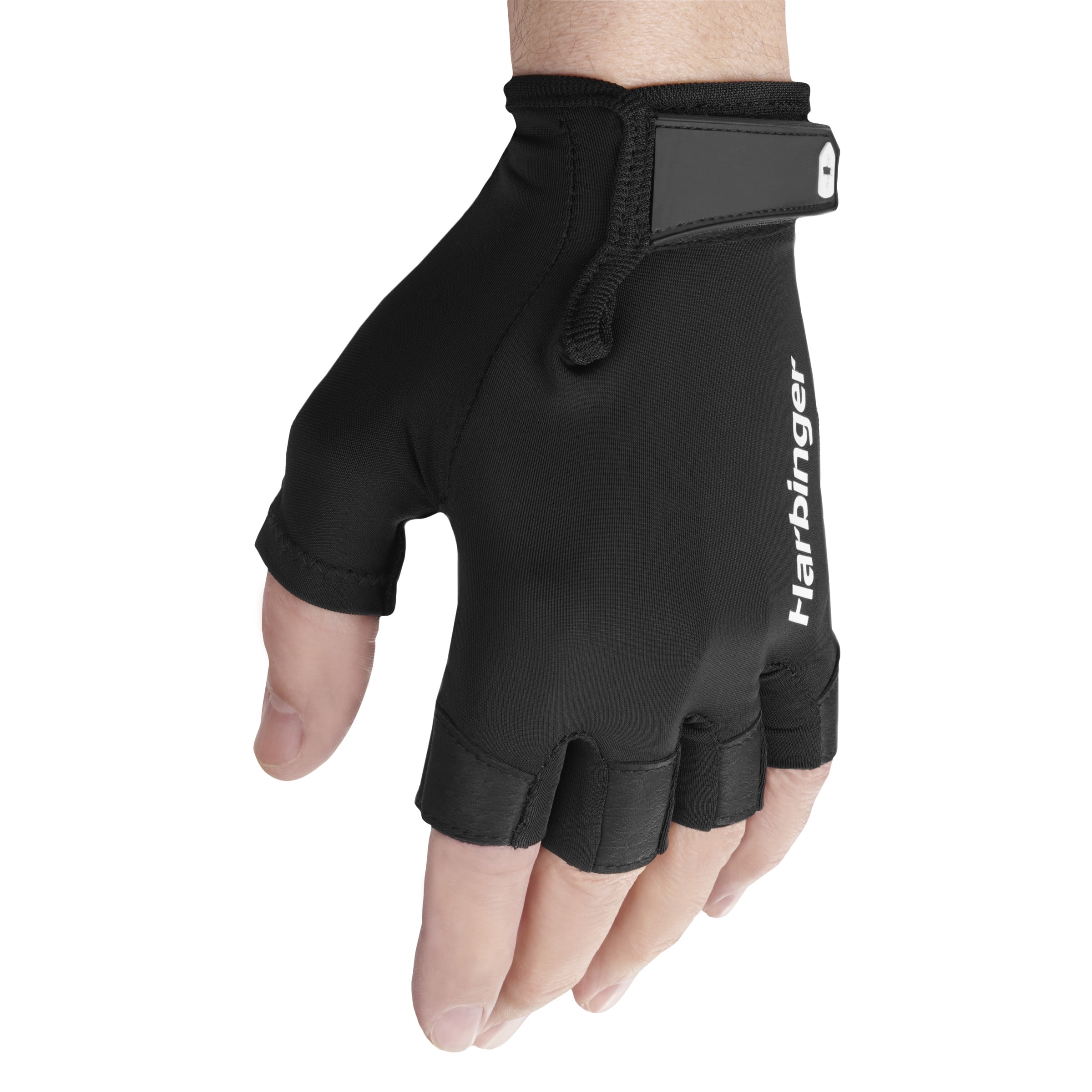 Harbinger Anti Slip Unisex Leather Black Weight Lifting Gloves, XL