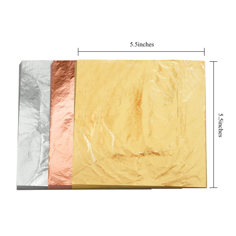 KINNO Imitation Gold Leaf Sheets Multipurpose 6 Colors - Gilding